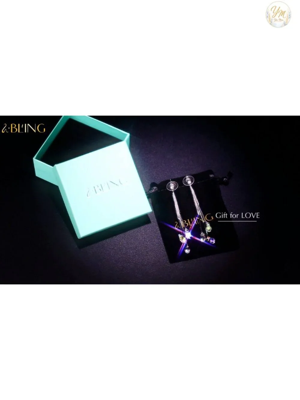 Platinum-Plated Color Change Multi-Teardrop Earrings Aurora Borealis Austrian